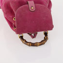 GUCCI Bamboo Backpack Suede Pink Gold 003 58 0030 Auth BA10647-6