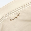 CHANEL Tote Bag Caviar Skin White CC Auth BA10649-10