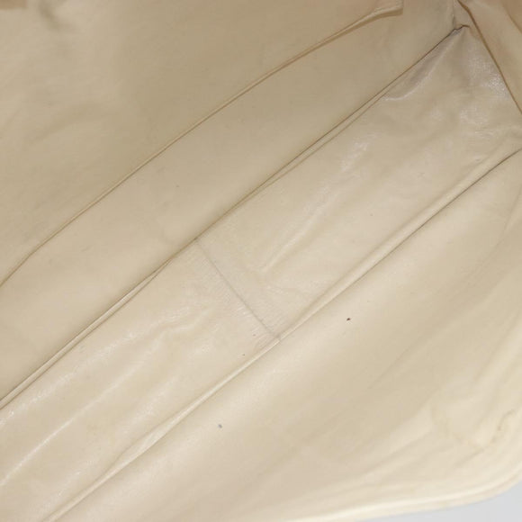 CHANEL Tote Bag Caviar Skin White CC Auth BA10649