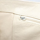 CHANEL Tote Bag Caviar Skin White CC Auth BA10649-19