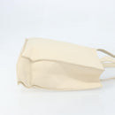 CHANEL Tote Bag Caviar Skin White CC Auth BA10649-3