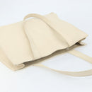 CHANEL Tote Bag Caviar Skin White CC Auth BA10649-6