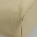 BURBERRY Hand Bag Leather Beige Gold Auth BA1065-9