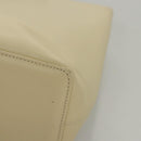 BURBERRY Hand Bag Leather Beige Gold Auth BA1065-14