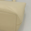 BURBERRY Hand Bag Leather Beige Gold Auth BA1065-16