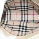 BURBERRY Hand Bag Leather Beige Gold Auth BA1065-12