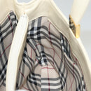 BURBERRY Hand Bag Leather Beige Gold Auth BA1065-21