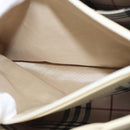 BURBERRY Hand Bag Leather Beige Gold Auth BA1065-24