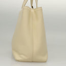 BURBERRY Hand Bag Leather Beige Gold Auth BA1065-4