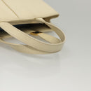 BURBERRY Hand Bag Leather Beige Gold Auth BA1065-7