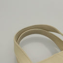 BURBERRY Hand Bag Leather Beige Gold Auth BA1065-8