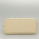 BURBERRY Hand Bag Leather Beige Gold Auth BA1065-5