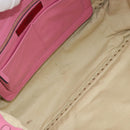VALENTINO Studs Tote Bag Leer 2way Roze Goud Auth BA10650-11