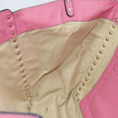 VALENTINO Studs Tote Bag Leer 2way Roze Goud Auth BA10650-22
