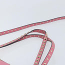 VALENTINO Studs Tote Bag Leer 2way Roze Goud Auth BA10650-8