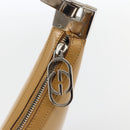 GUCCI Shoulder Bag Leather Brown Silver 001 3812 Auth BA10652-10
