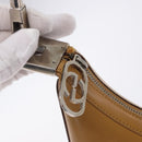 GUCCI Shoulder Bag Leather Brown Silver 001 3812 Auth BA10652-11