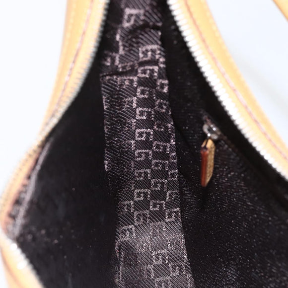 GUCCI Shoulder Bag Leather Brown Silver 001 3812 Auth BA10652