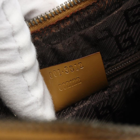 GUCCI Shoulder Bag Leather Brown Silver 001 3812 Auth BA10652