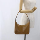 GUCCI Shoulder Bag Leather Brown Silver 001 3812 Auth BA10652-23