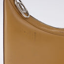 GUCCI Shoulder Bag Leather Brown Silver 001 3812 Auth BA10652-2