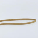 CELINE Trio Shoulder Bag Leather Beige Gold Auth BA10653-8