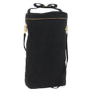 Salvatore Ferragamo Schoudertas Nylon Zwart Goud Auth BA10654-1