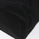 Salvatore Ferragamo Schoudertas Nylon Zwart Goud Auth BA10654-10