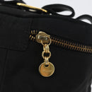 Salvatore Ferragamo Schoudertas Nylon Zwart Goud Auth BA10654-18