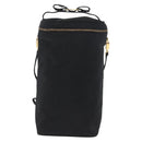 Salvatore Ferragamo Schoudertas Nylon Zwart Goud Auth BA10654-13