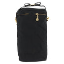 Salvatore Ferragamo Schoudertas Nylon Zwart Goud Auth BA10654-2