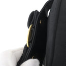 Salvatore Ferragamo Schoudertas Nylon Zwart Goud Auth BA10654-8
