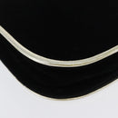 SAINT LAURENT Shoulder Bag Velor Black Gold Auth BA10655-15