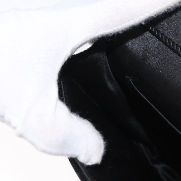 SAINT LAURENT Shoulder Bag Velor Black Gold Auth BA10655