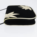 SAINT LAURENT Shoulder Bag Velor Black Gold Auth BA10655-4