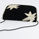 SAINT LAURENT Shoulder Bag Velor Black Gold Auth BA10655-7