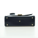 Gianni Versace Shoulder Bag Leather Navy Gold Auth BA10657V-5