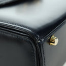 Gianni Versace Shoulder Bag Leather Navy Gold Auth BA10657V-9