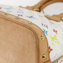LOUIS VUITTON Monogram Multicolor Alma Hand Bag White M92647 LV Auth BA10658-16