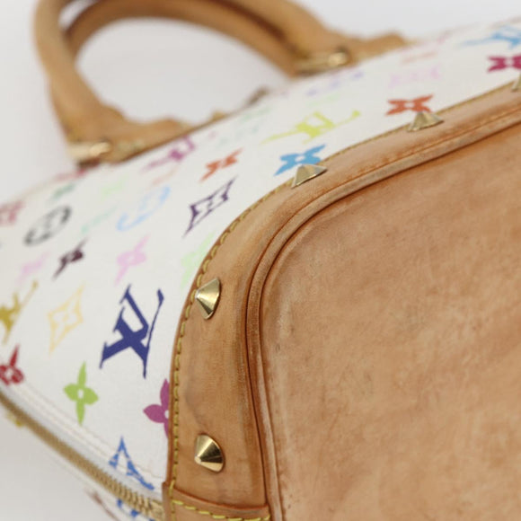 LOUIS VUITTON Monogram Multicolor Alma Hand Bag White M92647 LV Auth BA10658