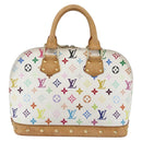 LOUIS VUITTON Monogram Multicolor Alma Hand Bag White M92647 LV Auth BA10658-2
