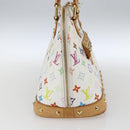 LOUIS VUITTON Monogram Multicolor Alma Hand Bag White M92647 LV Auth BA10658-3