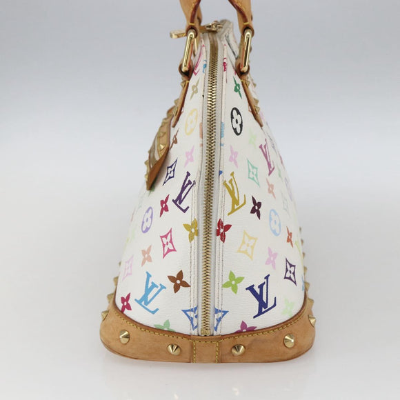 LOUIS VUITTON Monogram Multicolor Alma Hand Bag White M92647 LV Auth BA10658