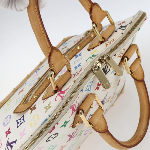 LOUIS VUITTON Monogram Multicolor Alma Hand Bag White M92647 LV Auth BA10658