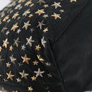 Jimmy Choo Tote Bag Leather Black Gold Auth BA10659-12