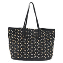 Jimmy Choo Tote Bag Leather Black Gold Auth BA10659-3