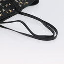 Jimmy Choo Tote Bag Leather Black Gold Auth BA10659-7