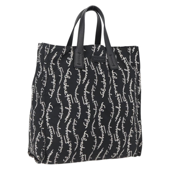 Salvatore Ferragamo Tote Bag Nylon Black Auth BA10660V