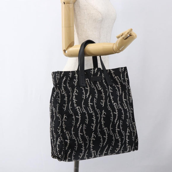 Salvatore Ferragamo Tote Bag Nylon Black Auth BA10660V