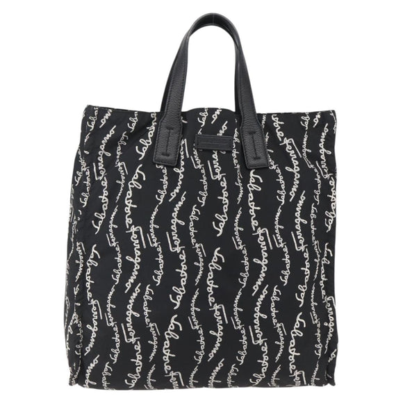 Salvatore Ferragamo Tote Bag Nylon Black Auth BA10660V